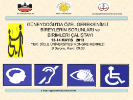 Engelli Çalıştayı - Dicle Üniversitesi