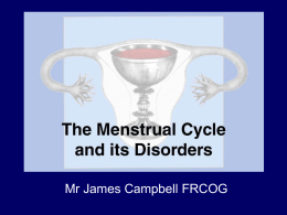 Menstrual disorders (26th April)