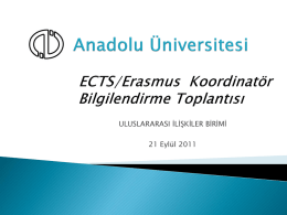 ECTS/Erasmus ve Farabi Bilgilendirme Toplantısı