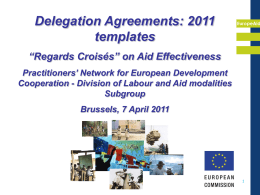 DG DEVCO presentation on delegation agreements