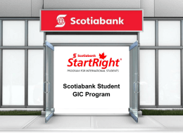 Scotiabank Student GIC Application