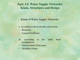 Water Supply Networks: Kinds, Structures and Design