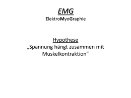 EMG ElektroMyoGraphie Hypothese