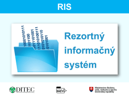 Rezortný Informačný Systém | RIS