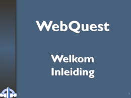 Informatie over webquests