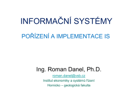 2 Informacni systemy - vyvoj a implementace IS