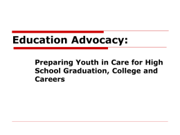 Education Advocacy - National Resource Center for Permanency