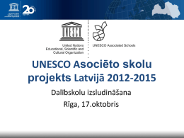 UNESCO ASP Latvijā 2012-2015