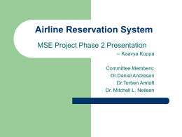 Airline Reservation System 1