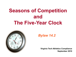 Seasons of Competition: Five-Year Rule