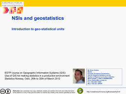 B18 - European Forum for Geography and Statistics