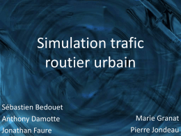 Simulation trafic routier urbain