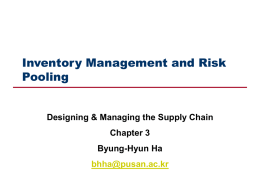 Inventory Management and Risk Pooling (1)