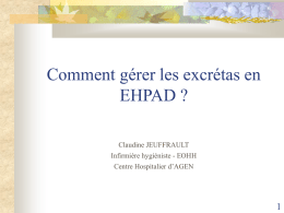 Comment g&eacute;rer les excr&eacute;tas en EHPAD - CLIN Sud