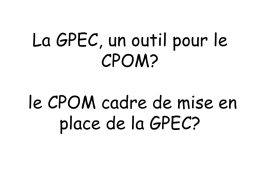 La GPEC, un outil pour le CPOM