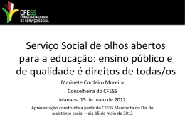 Apresentação Manaus 15/maio/2012 - CRESS-AM