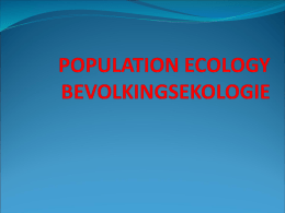 population ecology bevolkingsekologie