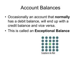 Exceptional Balance