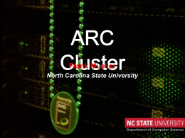 ARC Cluster - North Carolina State University
