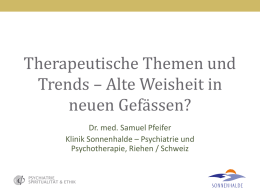 Therapeutische Themen und Trends – Alte - Seminare