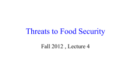 Threats to Food Security