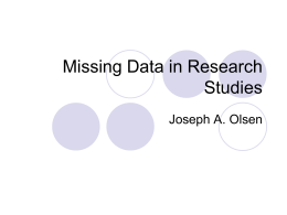 Research and Missing Data