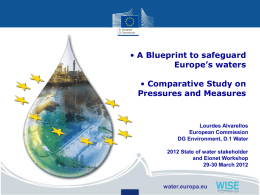 Presentation ENV D1 - Water Unit - Eionet Forum