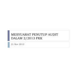 Mesyuarat Penutup Audit Dalam 1/2013