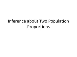 Hypothesis Tests for a Population Proportion