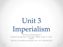 Unit 3 Imperialism - Kenston Local Schools