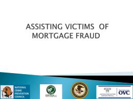 Assisting Victims of Mortgage Fraud