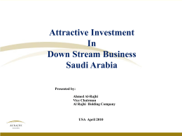 Attractive Investment In Down Stream Business - US