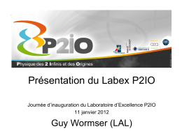 Présentation du Labex P2IO