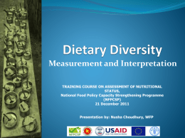 Assessment of Nutritional status (Lecture 8)