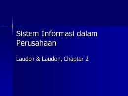 Sistem Informasi dalam Perusahaan, Ch 2