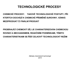 Technologické procesy 1