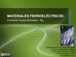 materiales ferroeléctricos. temperatura de curie