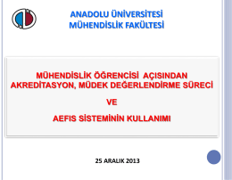 İnşaat Mühendisliği - Anadolu Üniversitesi Mühendislik Fakültesi