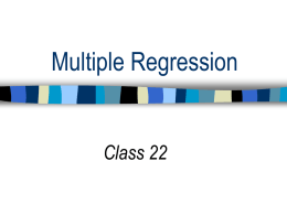 class 22 multiple regression