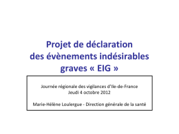 COPIL EIG - Agence Régionale de Santé