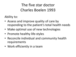 The five star doctor Charles Boelen 1993