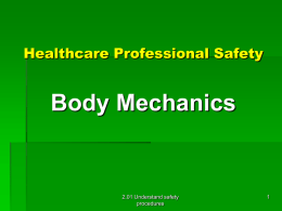 2.01 Body mechanics 3