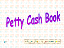 Petty Cash book