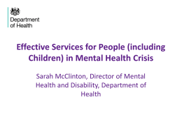 WSP2 Effective services for people in mental health crisis