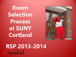 RSP PowerPoint - SUNY Cortland