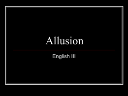 Allusion - Delta House English III