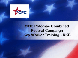2011 Potomac Combined Federal Campaign Key