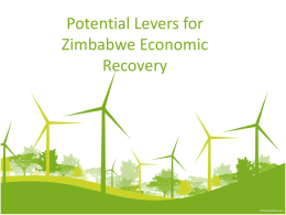 Potential Levers for Zimbabwe Economic Recovery