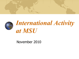 International Programs at MSU
