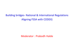 Building bridges- National & International Regulations